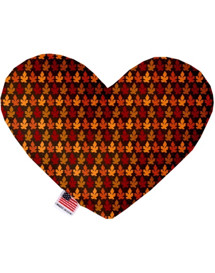 Autumn Leaves 6 Inch Heart Dog Toy