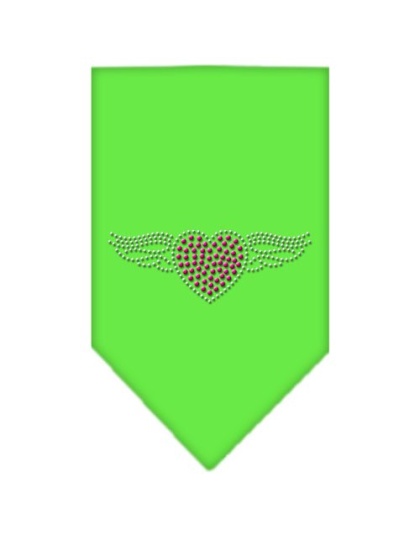 Aviator Rhinestone Bandana Lime Green Large