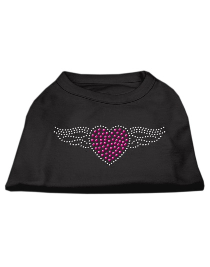 Aviator Rhinestone Shirt Black L