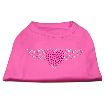 Aviator Rhinestone Shirt Bright Pink L