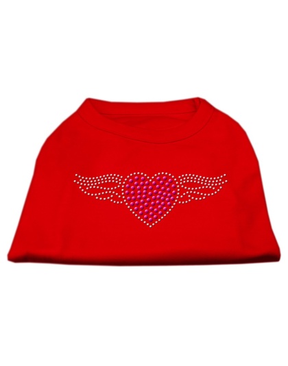 Aviator Rhinestone Shirt Red L