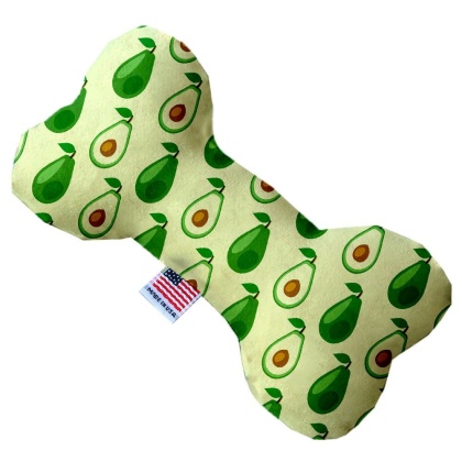 Avocado Paradise 10 Inch Canvas Bone Dog Toy