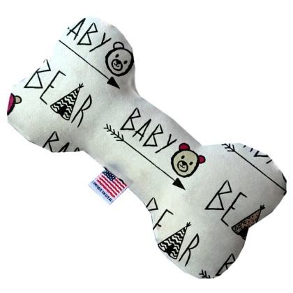 Baby Bear 10 Inch Canvas Bone Dog Toy