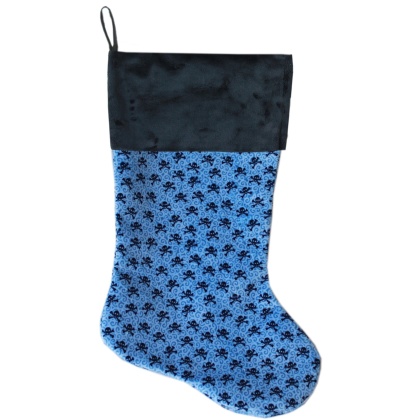 Baby Blue Skulls Christmas Stocking