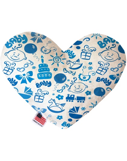 Baby Boy 6 inch Canvas Heart Dog Toy