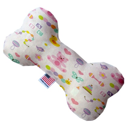 Baby Girl 10 inch Canvas Bone Dog Toy