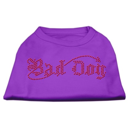 Bad Dog Rhinestone Shirts Purple L