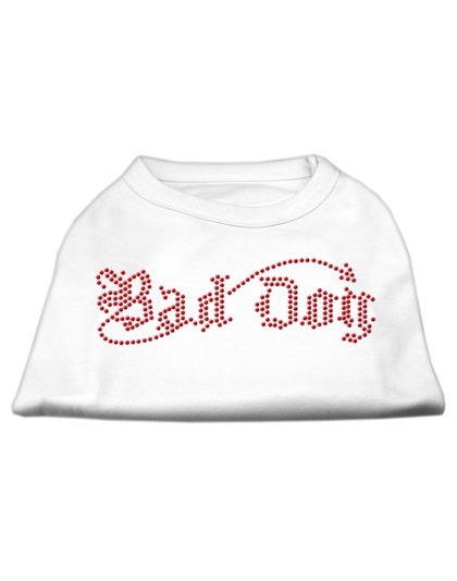 Bad Dog Rhinestone Shirts White L