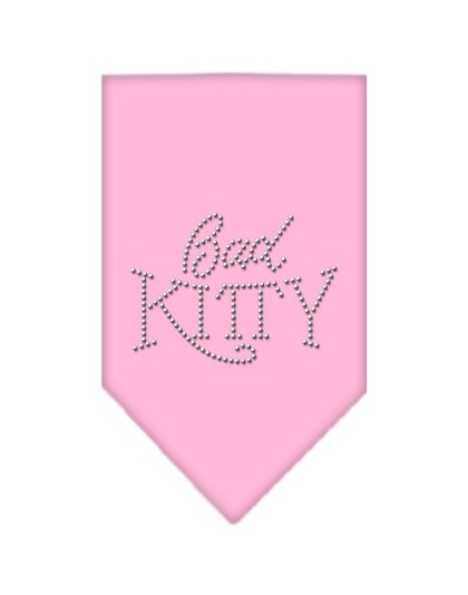 Bad Kitty Rhinestone Bandana Light Pink Large