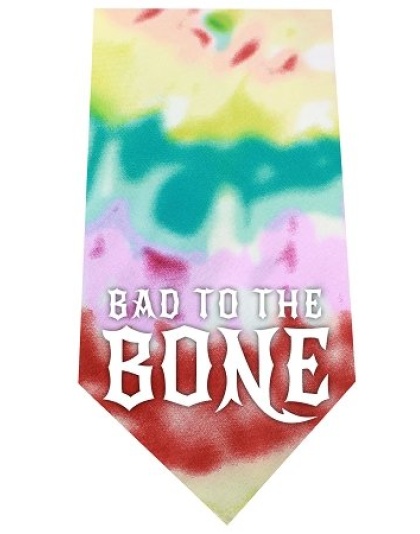 Bad to the Bone Screen Print Bandana Tie Dye