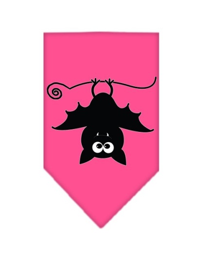 Batsy the Bat Screen Print Bandana Bright Pink Large