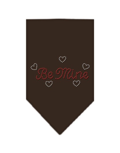 Be Mine Rhinestone Bandana Cocoa Large