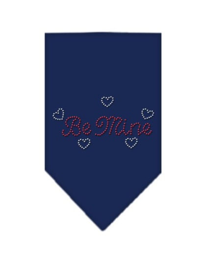 Be Mine Rhinestone Bandana Navy Blue large