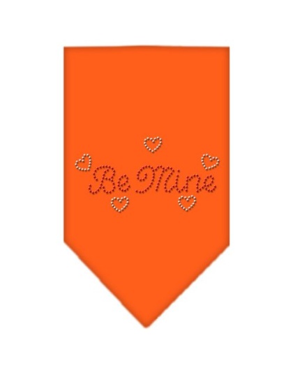 Be Mine Rhinestone Bandana Orange Large