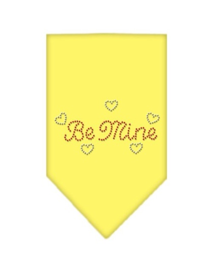 Be Mine Rhinestone Bandana Yellow Large