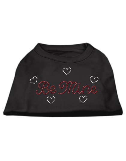 Be Mine Rhinestone Shirts Black L