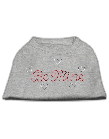 Be Mine Rhinestone Shirts Grey L