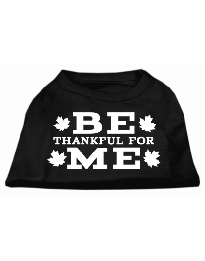 Be Thankful for Me Screen Print Shirt Black L