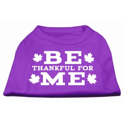 Be Thankful for Me Screen Print Shirt Purple L