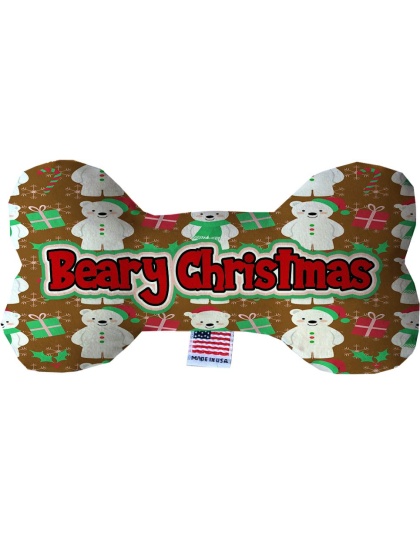 Beary Christmas 6 inch Bone Dog Toy