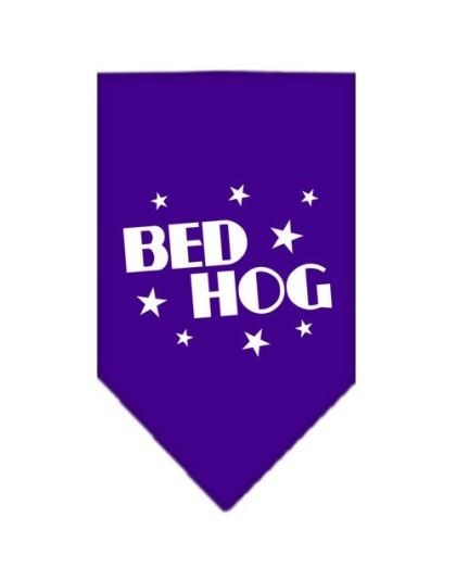 Bed Hog Screen Print Bandana Purple Large