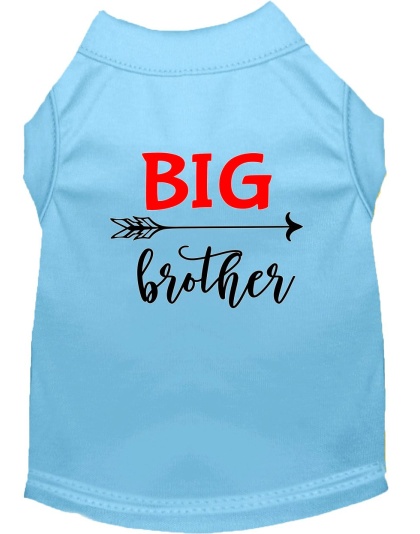 Big Brother Screen Print Dog Shirt Baby Blue Lg