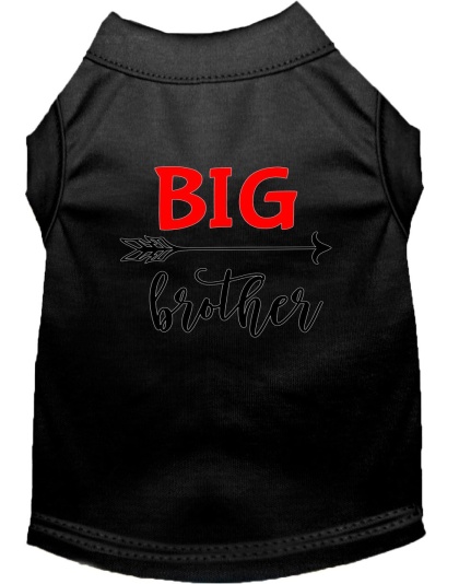 Big Brother Screen Print Dog Shirt Black Lg