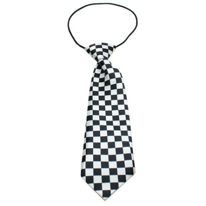 Big Dog Neck Tie Checkered Black