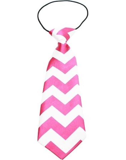 Big Dog Neck Tie Chevron Bright Pink