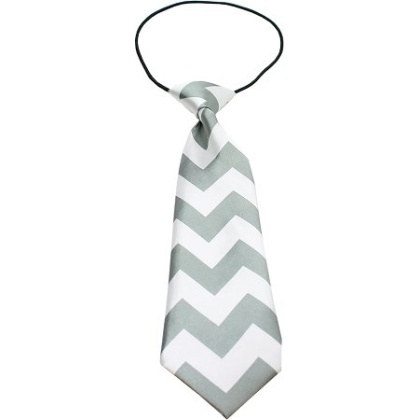 Big Dog Neck Tie Chevron Grey