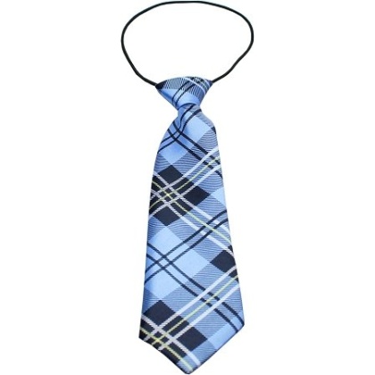 Big Dog Neck Tie Plaid Blue