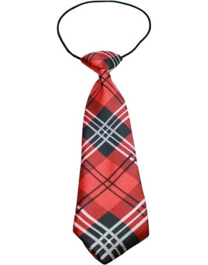 Big Dog Neck Tie Plaid Red