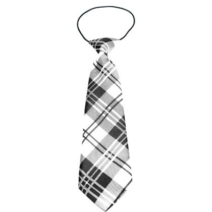 Big Dog Neck Tie Plaid White