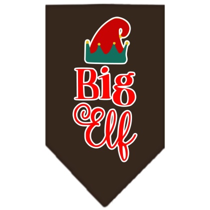 Big Elf Screen Print Bandana Cocoa Large