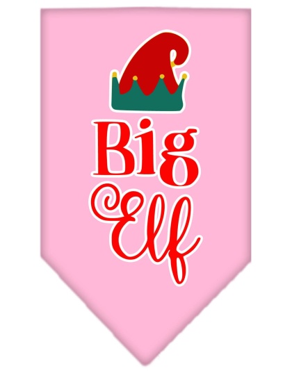 Big Elf Screen Print Bandana Light Pink Large