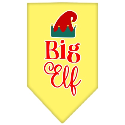 Big Elf Screen Print Bandana Yellow Large