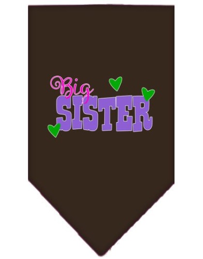 Big Sister Screen Print Bandana Cocoa Large