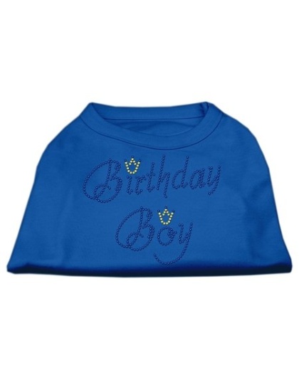 Birthday Boy Rhinestone Shirts Blue Lg