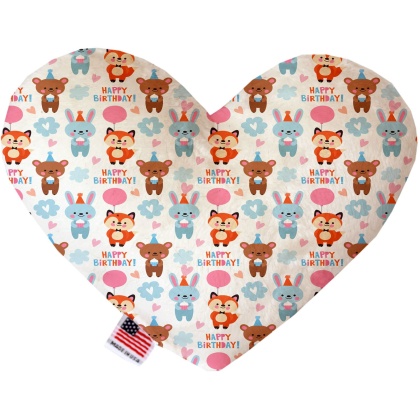 Birthday Buddies 6 inch Canvas Heart Dog Toy