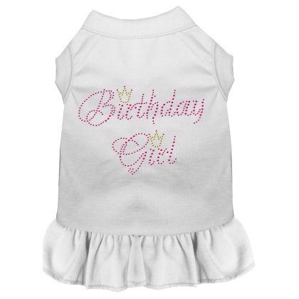 Birthday Girl Rhinestone Dress White 4X