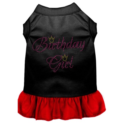 Birthday Girl Rhinestone Dresses Black with Red Lg