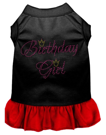 Birthday Girl Rhinestone Dresses Black with Red Lg