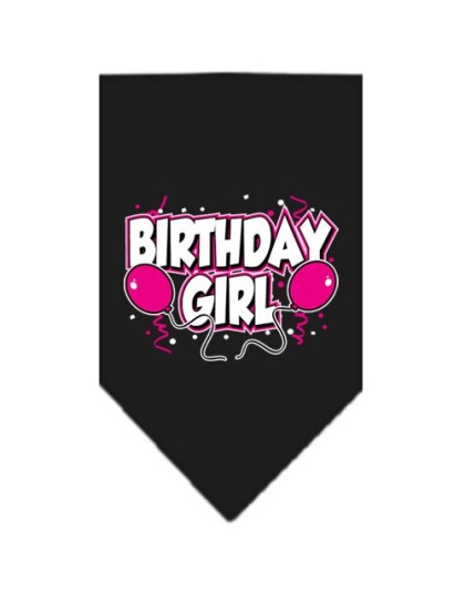 Birthday girl Screen Print Bandana Black Large