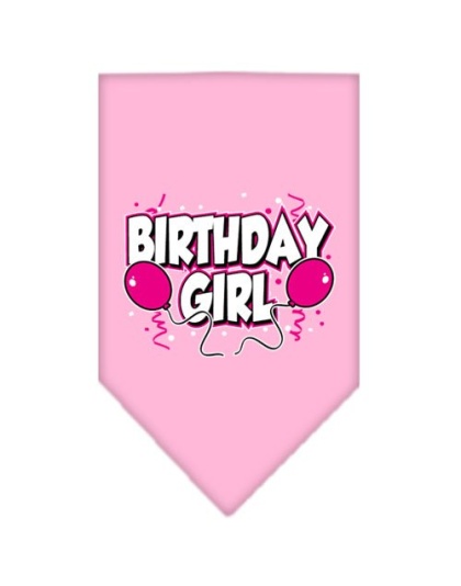 Birthday girl Screen Print Bandana Light Pink Large