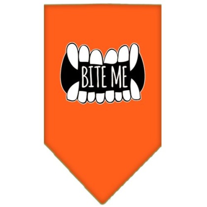 Bite Me Screen Print Bandana Orange Large