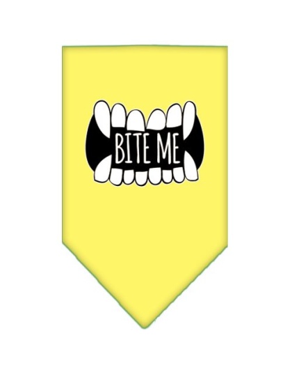 Bite Me Screen Print Bandana Yellow Large