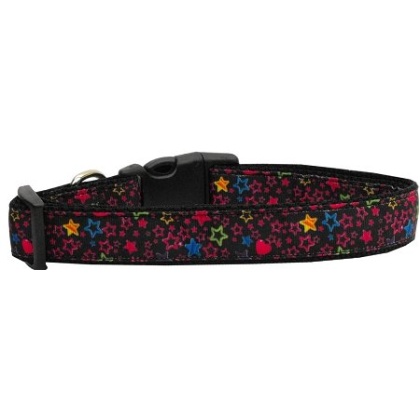 Black Star Nylon Cat Collar