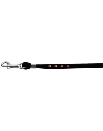 Black Velvet Leash Silver Hardware Hyacinth Stones