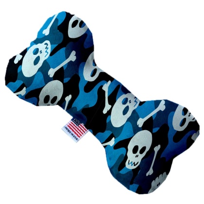 Blue Camo Skulls 10 Inch Bone Dog Toy