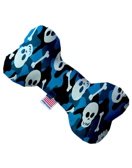 Blue Camo Skulls 10 Inch Bone Dog Toy